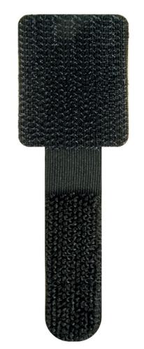 Schwaiger Hook-and-loop wall clip 90 x 12 x 2mm Black 10 pieces