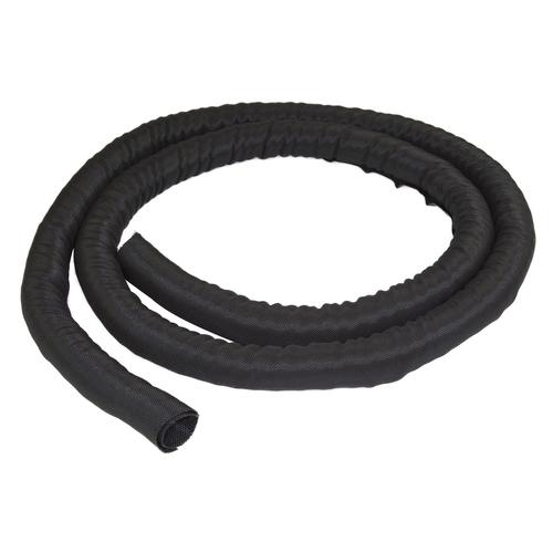 StarTech.com 6.5 (2m) Cable Management Sleeve – Flexible Coiled Cable Wrap – 1.0-1.5 in. Expandable Sleeve – Polyester Cable Manager/Protector/Concealer – Black, Trimmable Cable Organizer