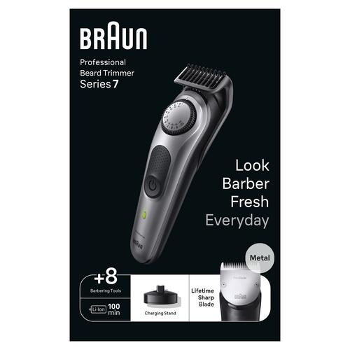 BRAUN Beard Trimmer 7 BT7420 Battery 40 x 2 cm Black, Grey