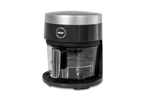 UNOLD Air Fryer Glass (black/transparent, 1,200 watts, 3.5-liter basket)