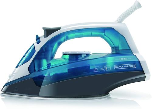Black AND Decker Black AND Decker BXIR2200E Steam Iron, Stainless Steel Soleplate, 2200W, Black, Blue, White