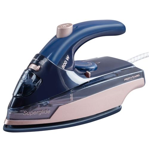 PROFICARE PC-DB 3125 Steam Iron, Ceramic Soleplate, 800 W, Blue, Rose