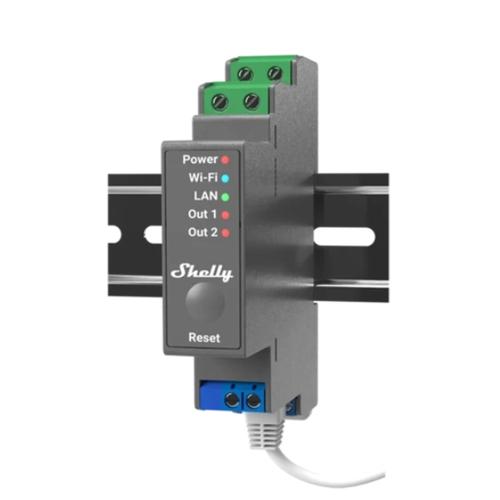 Shelly Pro2 electrical relay, black, blue