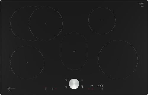 NEFF N 90 Black Built-in 80 cm Zone induction hob 5 zone(s)