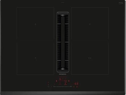 SIEMENS ED751HQ26E hob Black Built-in 71 cm induction hob with 4 zones Built-in range hood