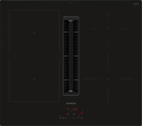 SIEMENS ED611BS16E iQ300, freestanding cooktop (black, 60 cm, with integrated extractor hood)