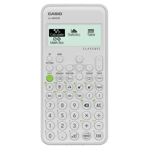 CASIO fx-350CW Pocket Scientific Calculator, White