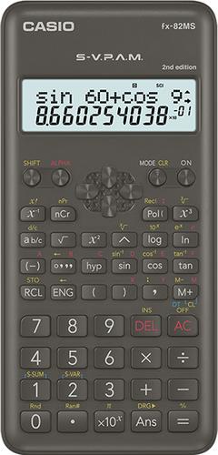 CASIO FX-82MS-2 Pocket Scientific Calculator Black
