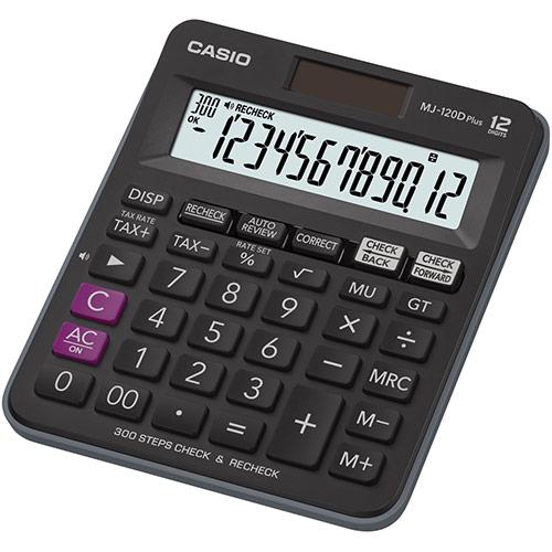 CASIO MJ-120D Plus Calculator, Desktop, Basic Black