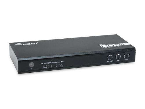 Equip HDMI 2.0 Switch 5-In/1-Out + Remote. 4K/60Hz 18Gbps
