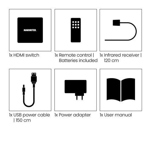 Marmitek Connect 350 UHD 2.0 - 4K 60Hz HDMI switch - 5 in / 1 out