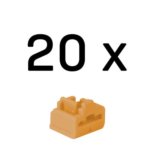 Lindy RJ45 Port Lock (without key) (orange, 20 pieces, Code Orange)