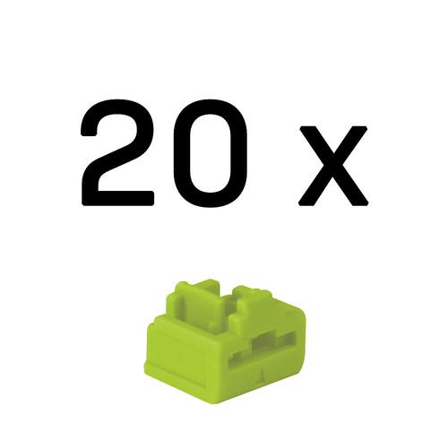 Lindy RJ45 Port Locks Green, 20 Pieces