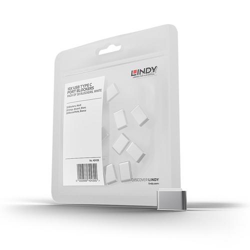 Lindy USB Type C Port Lock White 10 Pieces