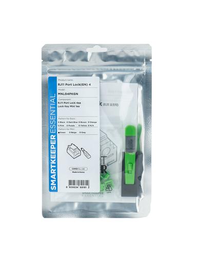 Smartkeeper Mini "RJ11 Port" Blocker green 4 pcs.+Key