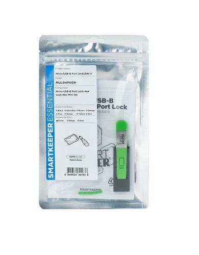 Smartkeeper Mini "Micro USB-B Port" Blocker green 4 pcs.+Key