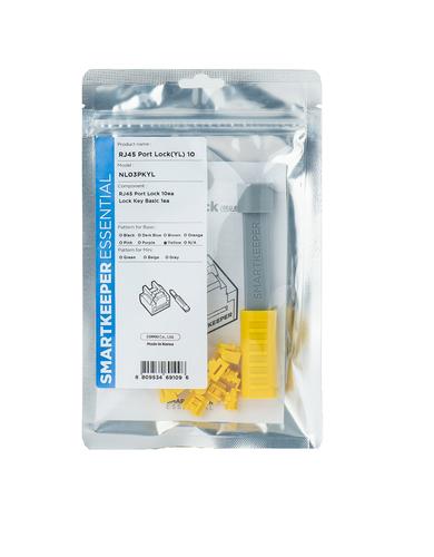 Smartkeeper ESSENTIAL RJ45 Port Lock (NL03) + Basic Lock Key (U03) (Yellow, 10 pieces + 1 key)