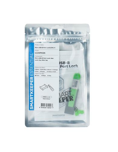 Smartkeeper Mini "Mini USB-B Port" Blocker green 4 pcs.+Key