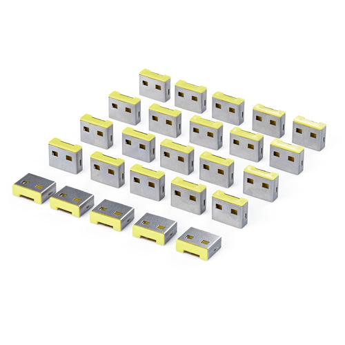 StarTech.com USB-A Port Blocker Replacement Plugs, 25-Pack Spare Latching Inserts for USB-A-PORT-BLOCKER, Snap-In Reusable USB-A Dust Covers for Laptops AND Computers