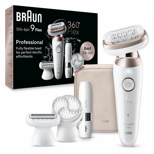 BRAUN Silk-épil 9 Flex 9-360 3D 40 tweezers, rose, white