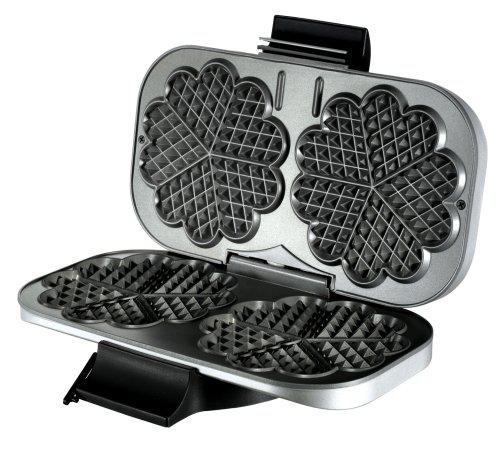 UNOLD Double waffle iron 48241 (silver/black, 1,300 watts)