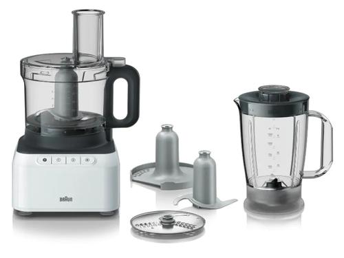 BRAUN FP3131WH food processor 800 W 2.1 L Grey, White