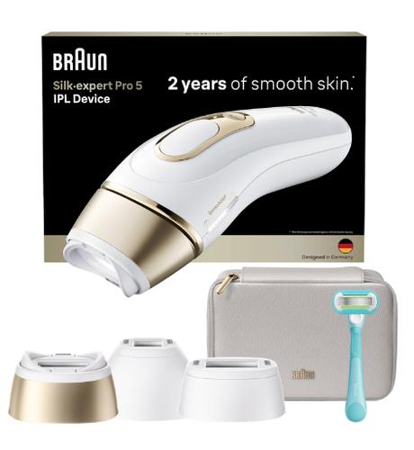 BRAUN Silk Expert Pro 5 Intense Pulsed Light (IPL) White, Gold