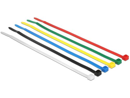Delock Cable tie 200mm, 100 pieces, colored