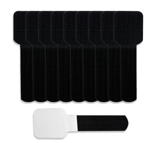 Label-the-cable LTC Kletthalter Wall 10er Set selbstklebend Schwarz