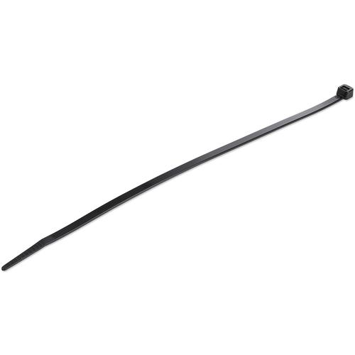 StarTech.com 10(25cm) Cable Ties - 1/8(4mm) wide, 2-5/8(68mm) Bundle Diameter, 50lb(22kg) Tensile Strength, Nylon Self Locking Zip Ties w/ Curved Tip - 94V-2/UL Listed, 100 Pack - Black - TAA