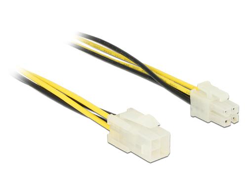 Delock Power cable P4 4pole - P4 4pole St/Br 0.30m