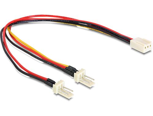 Delock 3-pin power cable - 2x