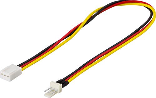 Deltaco SSI-37 power cable, yellow, 0.3 m, 3-pin