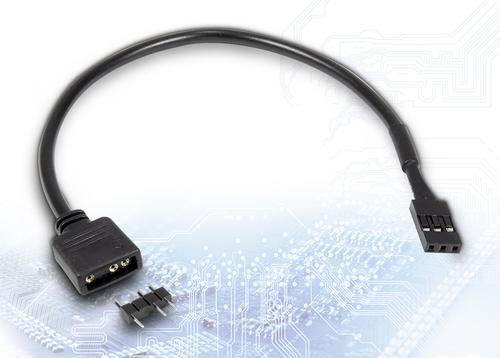 INTER-TECH 3-Pin to VDG Adapter Cable (black, 20cm)