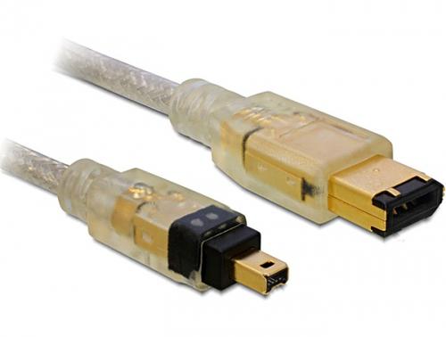 Delock FireWire Cable FW400 4Pin - FW400 6Pin St/St 2.00m retail
