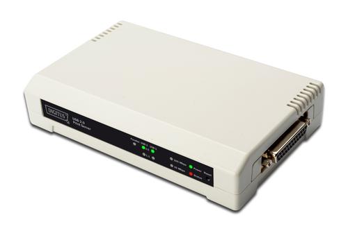 Digitus USB AND Parallel Print Server, 3-Port 2x USB A, 1x DB-