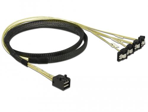 Delock SAS Cable MiniSAS HD SFF-8643 4xSATA 7Pin, 1.0m