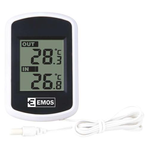 EMOS Electronic environment thermometer, indoor/outdoor. Black, White