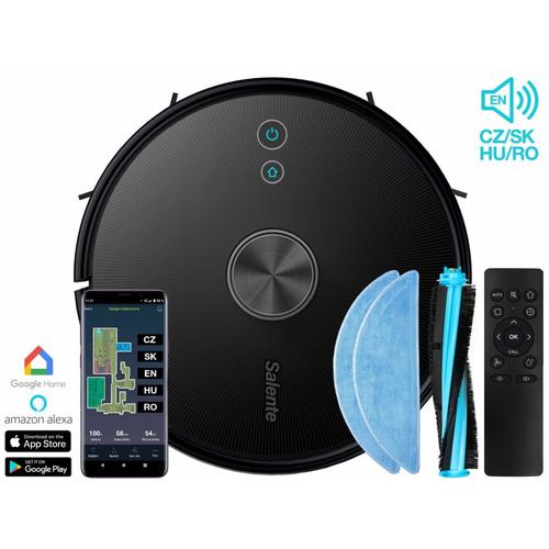 Salente L6 Robot Vacuum 0.6 L Bagless, Black