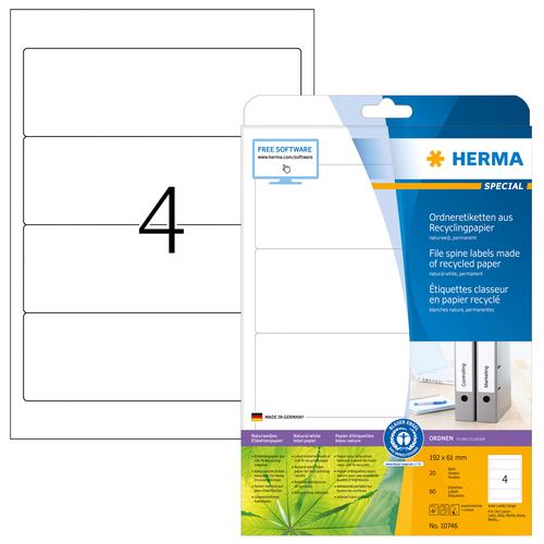 Herma Recycling Labels A4 20 Sheets 192x61