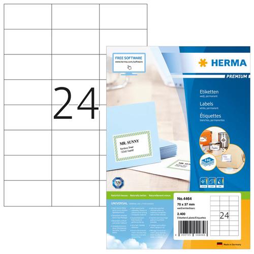 Herma Premium Labels A4 white 70x37