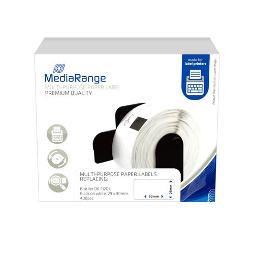 MediaRange Labels Brother DK-11201 29x90mm 400pcs white