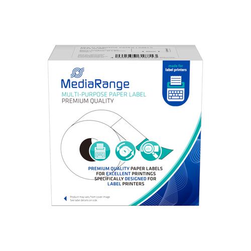 MediaRange Dymo Paper Labels, 41x89mm, 300 pieces, white/silver