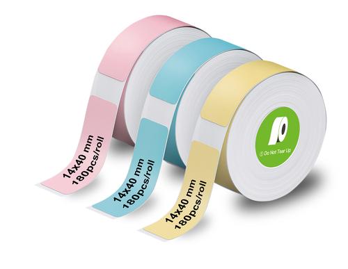 Olympia Olympia Continuous Label Roll for P22 Mix pink, blue, yellow