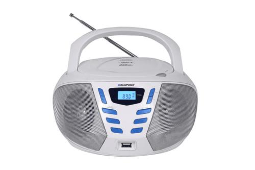 Blaupunkt BB7-WH Portable Stereo System, Digital 2.4W FM, Grey, MP3 Playback