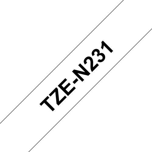 BROTHER Non-laminated black on white tape