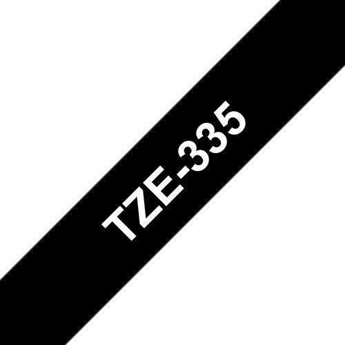 BROTHER TZE-335 label tape, white on black
