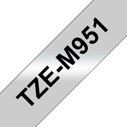 BROTHER TZE-M951 label tape, black on silver