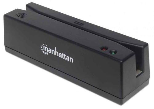 Manhattan Magnetic card reader USB three tracks reader black