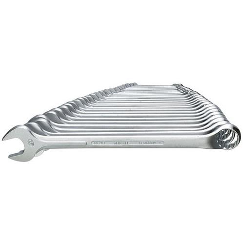 Gedore Ring-Maulschlüssel-Satz, 26-teilig (Ringseite 10° gekröpft) Ratchet ring wrench set, 26-piece (10° offset ring end)